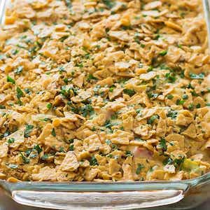 Healthy Ham, Broccoli and Cauliflower Casserole