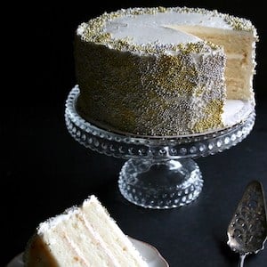 Champagne New Years Eve Layer Cake