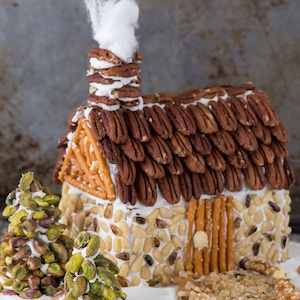 Gingerbread House with Pecan Roof