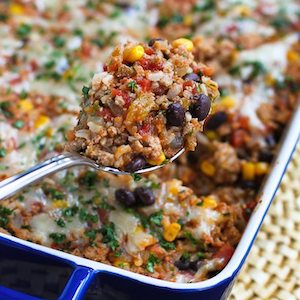 Southwestern Turkey and Rice Casserole