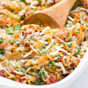 Spaghetti Squash Casserole with Ground Turkey