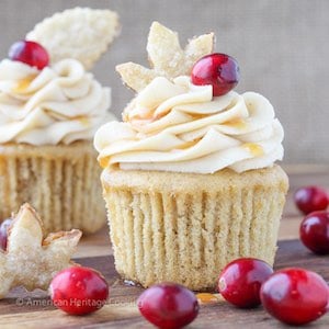 Spiced Apple Cider Cranberry Cupcakes