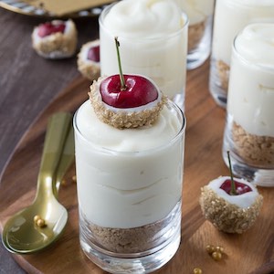 White Chocolate Champagne Cheesecake Shooters