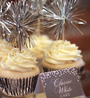 Sparkling Foil Frill Cupcake Topper Idea