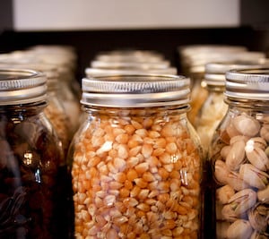 Mason Jar Storage kitchen organization idea