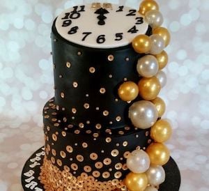 Bubbly New Years eve Cake