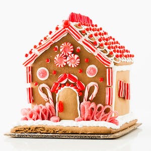 Candy Cane Gingerbread House