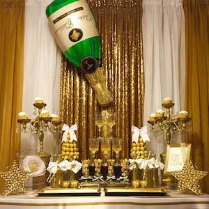 Gold Champagne Dessert Table