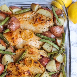 Roasted Lemon Chicken with Veggies