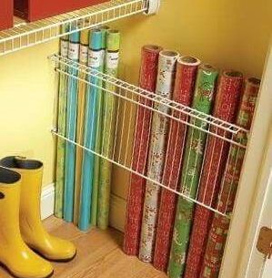 Ventilated Shelving Gift Wrap closet Organization