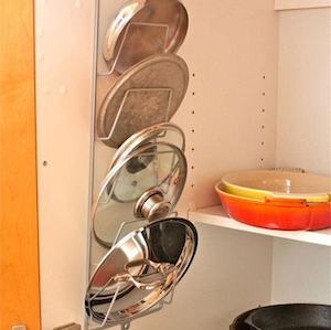 Wall Magazine Rack Pot Lid Storage