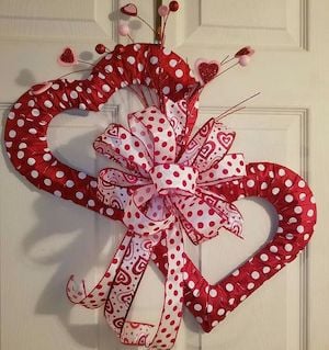 Two Heart ribbon Wreaths