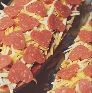 Valentine's Day French Bread Pizza