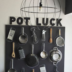 Pegboard Pot Storage