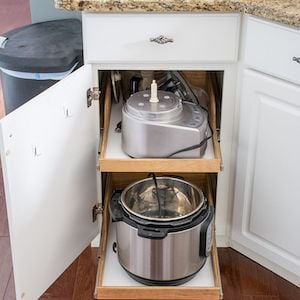 DIY Slide Out Shelves kitchen Organization for Small Appliances  