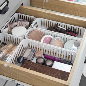 Dollar Store Drawer bathroom Organization