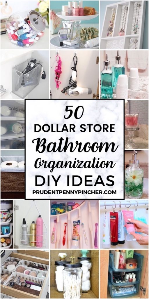50 Dollar Store Bathroom Organization Ideas Prudent Penny Pincher