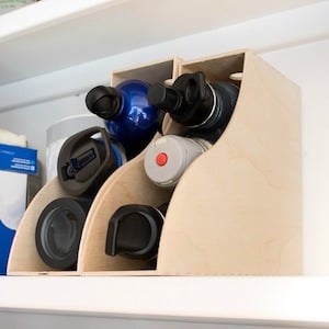 Water Bottle Magazine Rack kitchen Organization