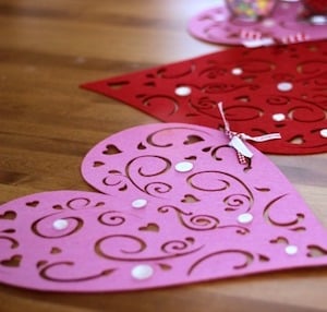Dollar Tree Heart Valentine Table Runner Decoration
