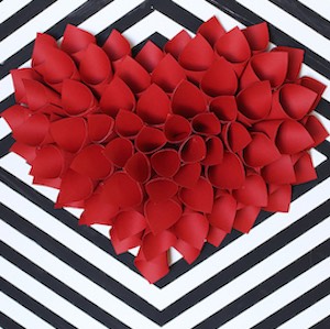 DIY Paper Heart Wreath