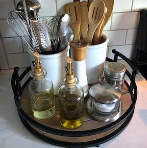 Lazy Susan Kitchen Counter Organization