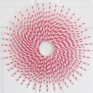 Paper Straw Wreath