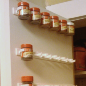 Back of a Cabinet Door Rack for Spices