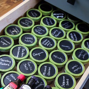 kitchen Spice Drawer Organization