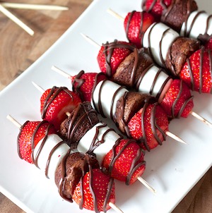 Strawberry Brownie Kabobs