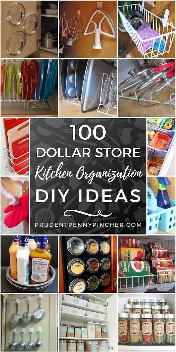 100 DIY Dollar Store Kitchen Organization Ideas for the Kitchen