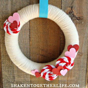 Pipe Cleaner Rosettes Valentine's Day Wreath
