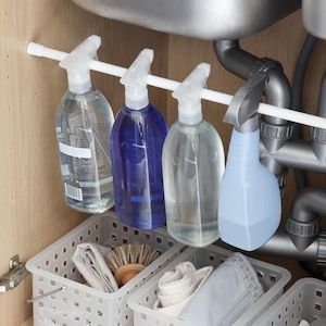 Cleaning Supplies cabinet Organization for Under the Kitchen Sink