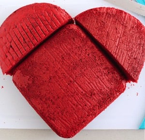 DIY Heart Cake Valentine's Day party dessert