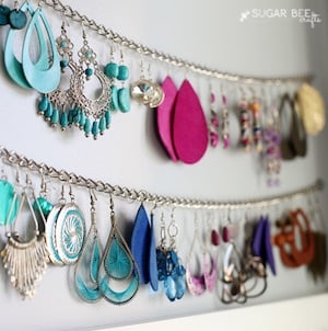 Simple Jewelry Organization in the closet 