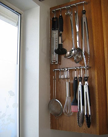 Cooking Utensil Storage for Side of kitchen Cabinet