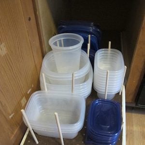 DIY Sliding Kitchen Pegboard Drawer organization