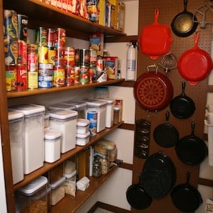 Pantry Pegboard Pot Storage