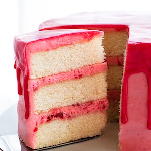 Raspberry Champagne Cake