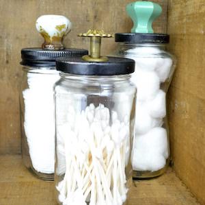 Mason Jars for Bathroom Organization