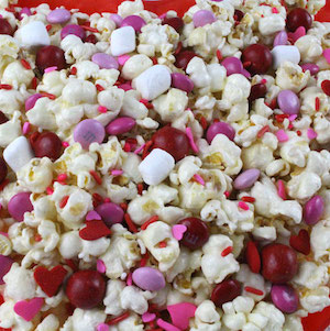Valentine's Day Popcorn party snack