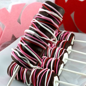 Valentine's Day Marshmallow Pops party treats