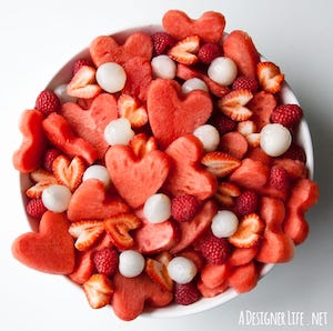 Valentine's Day Fruit Salad
