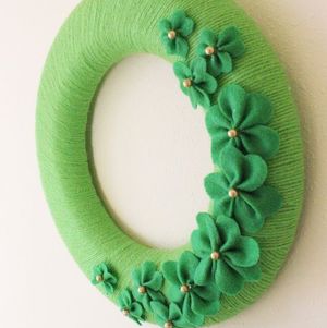 Saint Patricks Day Yarn Wreath