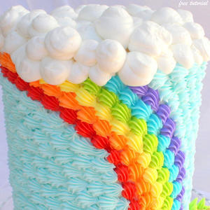St Patrick's Day Buttercream Rainbow Cake