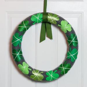 Pool Noodle Shamrock Wreath 