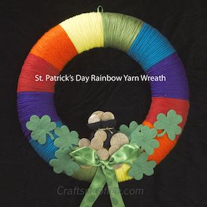 Rainbow Yarn Wreath