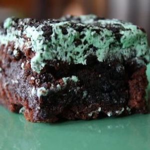 St Patrick's Day Mint Brownies Dessert