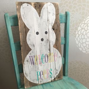 Peeps Wood Sign