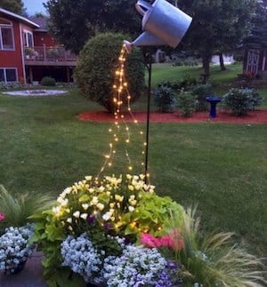 Whimsical Lighted Flower Pot Flower Garden