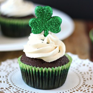 Chocolate Stout Cupcakes with Irish Cream Buttercream